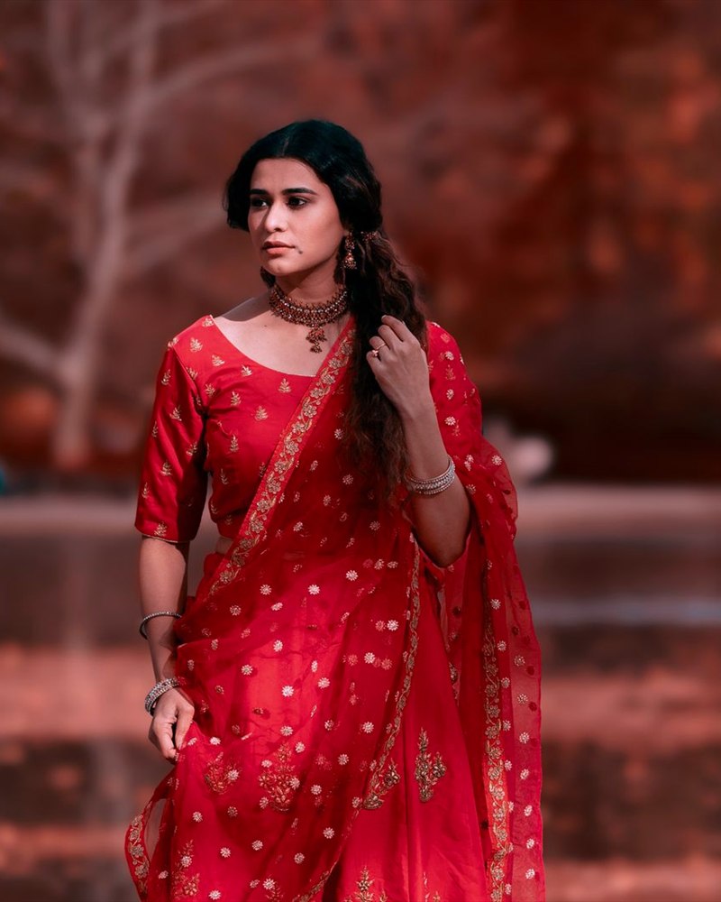 Aarohi Red Kanjivaram Silk Saree